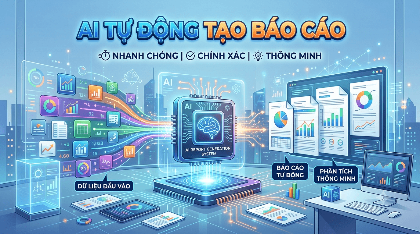 AI Báo Cáo Là Gì? Cách AI Tự Động Tạo Báo Cáo Nhanh, Chính Xác Và Chuyên Nghiệp