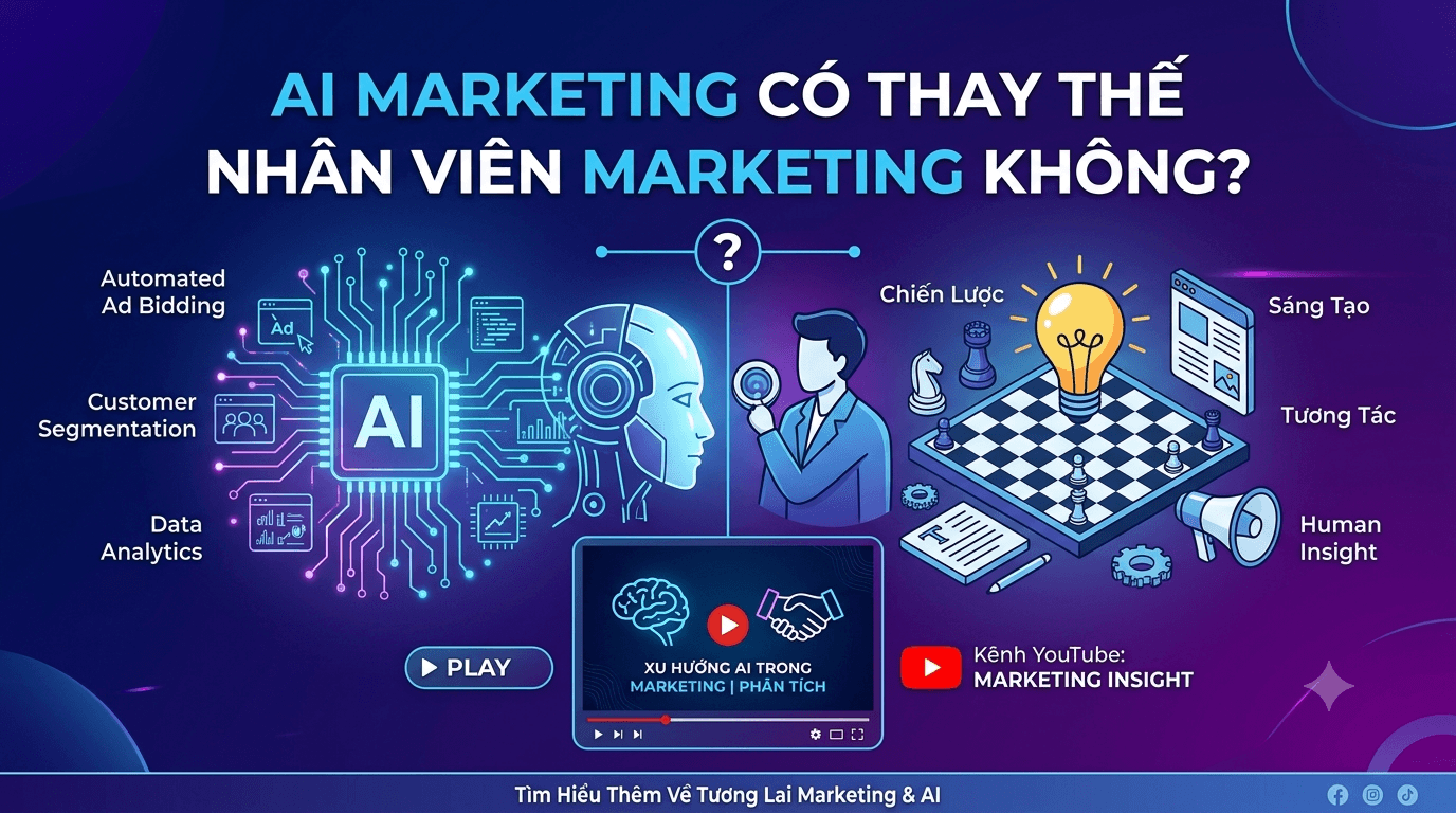 AI Marketing: AI Có Thay Thế Nhân Viên Marketing Không? Góc Nhìn Thực Tế Từ Chuyên Gia