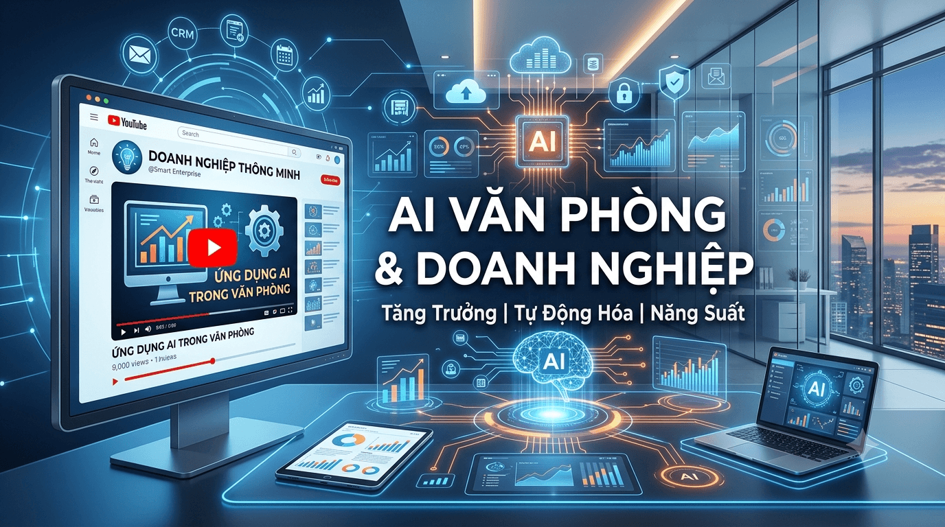 AI Văn Phòng & Doanh Nghiệp: Giải Pháp Tăng Năng Suất, Tối Ưu Vận Hành Trong Thời Đại Số